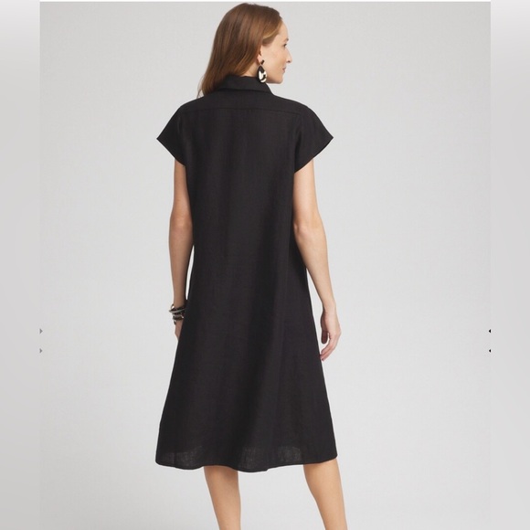 NWT Chico’s Linen Popover Sheath Dress - Picture 2 of 3